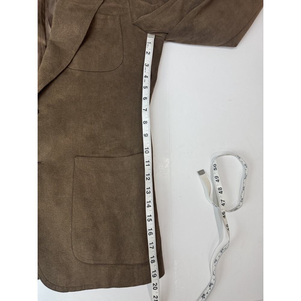 Vintage Marshall Field & Company Microsuede Blazer Brown USA Measures Men's 42 - Picture 6 of 12